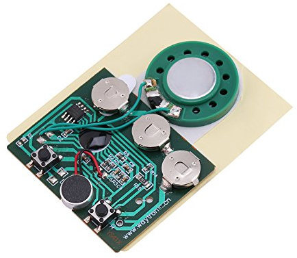 Fosa 30s Musik Sound Voice Recorder Modul Gerät Chip 0,5 Watt mit Knopfbatterie für DIY Audiokarten(Schlüsselsteuerung)