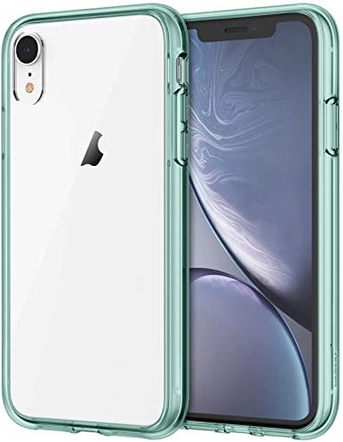 JETech Hülle für iPhone XR, Anti-Vergilbung, Nachtgrün | Stoßschutz, Kratzfeste Harte PC-Rückseite, Robuster Transparenter TPU-Rahmen