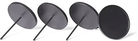 Novaliv 4X Kerzenpick Flach, 8 cm SCHWARZ Kerzenhalter für Adventskranz Kerzenpin Weihnachtskranz