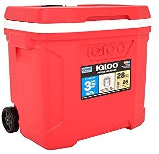 IGLOO Kühlbox Profile 28, Isolierbox 28L, Thermobox mit Rädern und Teleskopgriff