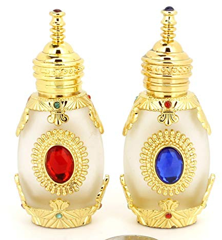 WZCXYX 2pcs 15ML Parfümflaschen Leere Flaschen Ätherische Ölflaschen Farbige Steinflaschen Aromatherapieflaschen
