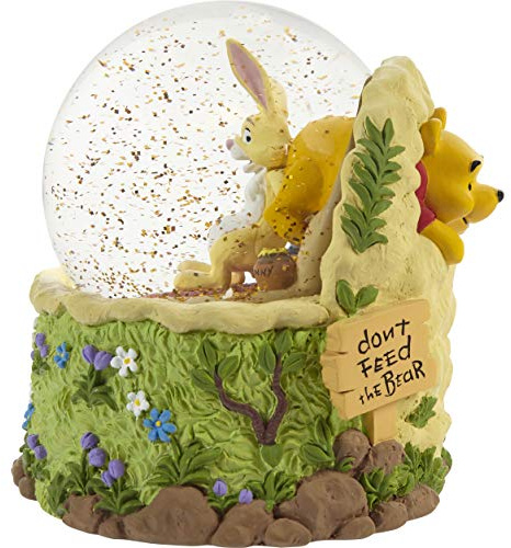 Precious Moments Disney Winnie The Pooh Bear 203704 Resin/Glass Musical Snow Globe - Don't Feed The Bear
