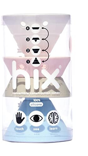 MOLUK Hix, Konstruktionsspielzeug, Bausteine aus weichem Silikon, Lernspielzeug ab 2+ Jahren, Pastell
