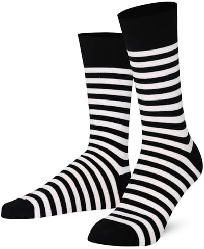 Mysocks Bunt Gestreifte Socken für Damen und Herren aus Baumwolle, Herrensocken, Damensocken für Freizeit- und Businesssocken, Nahtloser Zehenabschluss
