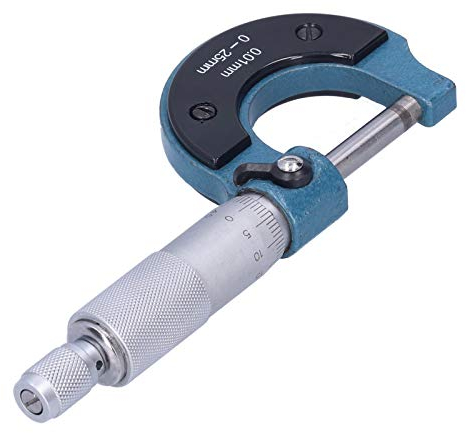 Bügelmessschraube, Außenmikrometer, 0‑25 Mm Bereich 0,01 Mm Auflösung 0,03 Mm Genauigkeit Professionelles Dickenmessgerät, Hochwertiges Messwerkzeug für Metrische Außenmikrometer