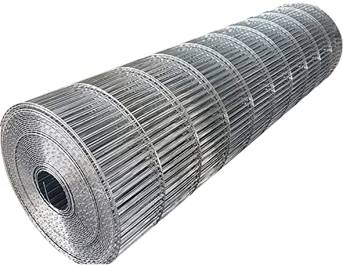 Schweißgitter Zaun 1,5x10cm Großes Loch Volierendraht Drahtgitter-Rolle Verzinkt Gartennetz Aus Stahl Hardware-Tuch Für Tier Hühnerstall Kaninchen (Color : Silver, Size : 0.6x10m)