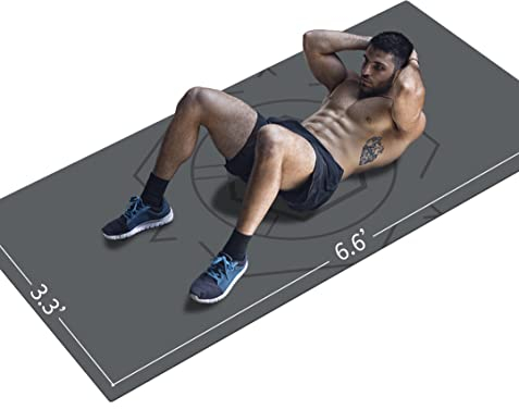 LaiEr Yoga Matte Extra Größe TPE Übungsmatte für Männer rutschfeste Matte für Training, Fitness, Gym, Pilates, Sit-Ups, Dehnen mit Tragetasche für Gurt (200cmX100cmX6mm)