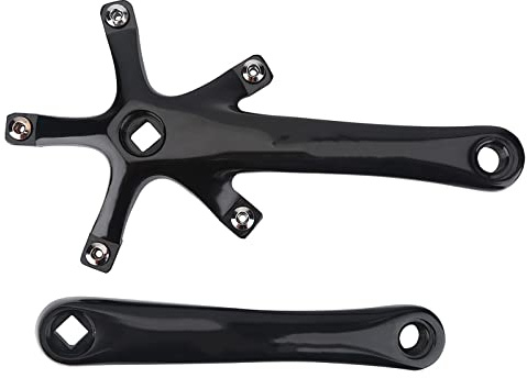 SUNGOOYUE Fahrrad-Kurbelgarnitur, Fahrrad-Kurbelarm-Set, 170 Mm Mountainbike-Legierung, Linke und Rechte Kurbel für EIN- und Zweiteiliges Rennrad-Kettenblatt, 1 Paar (Schwarz)