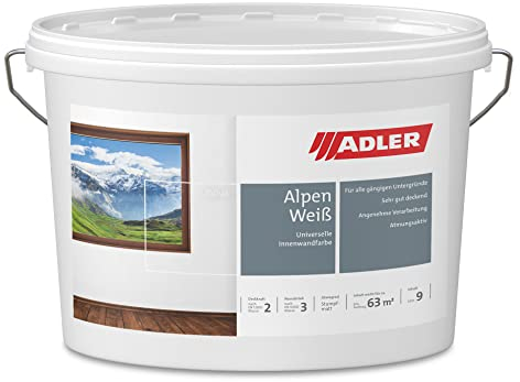 ADLER Aviva Alpen-Weiß, universelle Dispersionsfarbe 15l