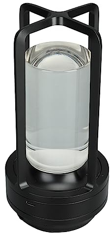 Lampe de Table sans Fil, 3 Couleurs, dimmable, Chargeur USB, Lampe de Chevet, Lampe de Table de Nuit pour Le Salon, la Chambre à Coucher, la Salle de Bain, l'entrée, la cheminée (Noir)