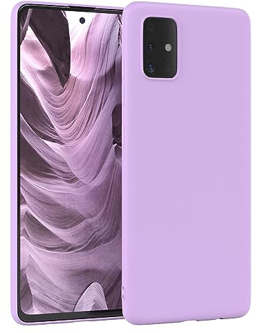 EAZY CASE - Silikonhülle für Samsung Galaxy A51 Hülle Silikon Case Lila weich stoßfeste Handyhülle Samsung Galaxy A51 Schutzhülle mit Kameraschutz Dünn Premium Schutz Cover TPU Phone Bumper in Violett