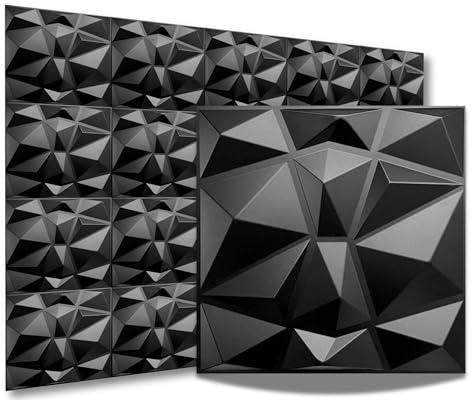 8 pièces 3D panneaux muraux & plafond, 50cm x 50cm en plastique PVC, Mur 3D, Plafond 3D, revêtement mural, Salle de jeux, 2m² - 1mm d'épaisseur