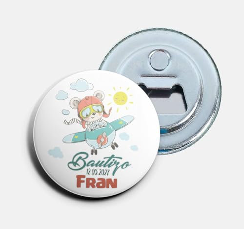 Chapas Abrebotellas con imán personalizadas para Bautizos | Fly (100)
