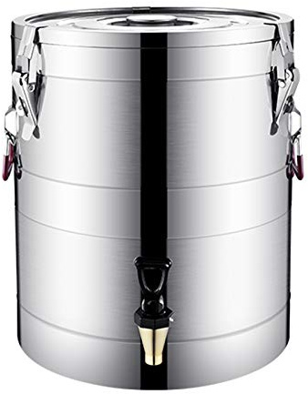 ANSNOW Dispensador de Agua Caliente de Acero Inoxidable de Gran Capacidad, Calentador Frío Y Caliente de Alimentos/Bebidas, Termo de 3 Capas con Anillo de Sellado, para Tienda/Escuela/Restaurante/co