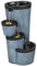 Outsunny Gartenbrunnen, Solar Springbrunnen, Wasserbrunnen mit LED-Beleuchtung, 4 stufiger Zierbrunnen mit Blumenkasten für Garten, Balkon, Kunstharz, 33 x 30 x 57,5 cm