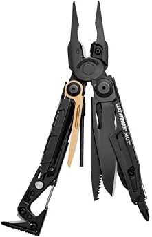Leatherman MUT Multiherramienta, Con Funda Molle Negro | Equipo Militar de Mantenimiento con 16 Herramientas