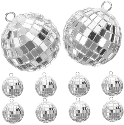 CIYODO 10stücke Hängende Disco Spiegelkugeln Gartendekoration Partydeko Reflektierende Spiegelball Ornamente Für Zuhause Bar Hochzeit Weihnachten