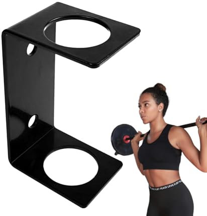 Langhantelhalter-Wandhalterung, Hantelstangen-Wandhalterung - Aufbewahrungsregal für Fitnesszubehör,Robuster Einzel-Langhantelhalter aus Stahl, Hantelstangen-Aufbewahrungsregal für Langhanteln in voll