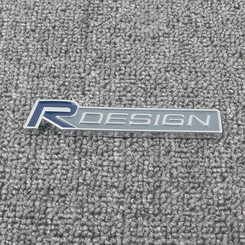 ZWBFBS Auto Emblem Aufkleber für Volvo C30 S80 XC60 XC90 V40 R Design, Auto Logo Abziehbilder Styling Dekorative, Auto Body Abzeichen Emblem Selbstklebende Aufkleber, Auto Zubehör B