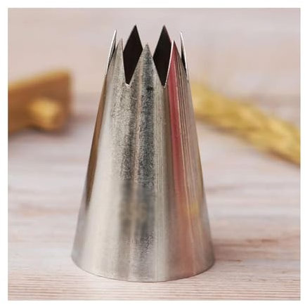 JTWSR Beccucci per Pasticceria Ugello a Stella Aperta di Grandi Dimensioni, ugelli per glassa, Crema, in Acciaio Inox, Punte per Pasticceria, per Strumenti per Decorare Torte Beccucci per sac à Poche