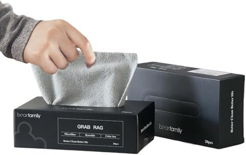 Aipeeo Chiffons de Nettoyage,40 Chiffons en Microfibre 20x20cm,Chiffons Cuisine Réutilisables,Chiffons de Nettoyage pour Cuisine Chiffons Nettoyage Absorbants,pour Cuisine,Salle de Bain,Salon