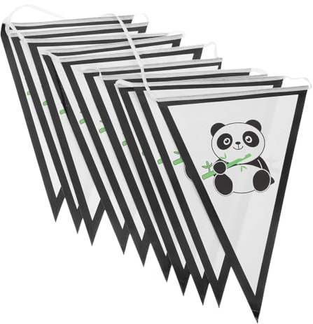 ifundom 2stücke Panda Banner Für Geburtstagsfeiern Niedliches Panda-themen-partydekor Einfach Aufzuhängen Deko Für Geburtstagsfeiern Und Festivals