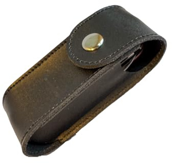 TUFF LUV Leather Belt Pouch Compatible With Victorinox, Black