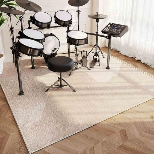 Schlagzeugteppich Schalldicht Drum Teppich rutschfest Trommelteppich Musikinstrumente Bodenmatte Professionelle Schlagzeug Teppich Elektronisches Jazz Schlagzeug Kit für Bass Snare Drum 180 x 150 cm