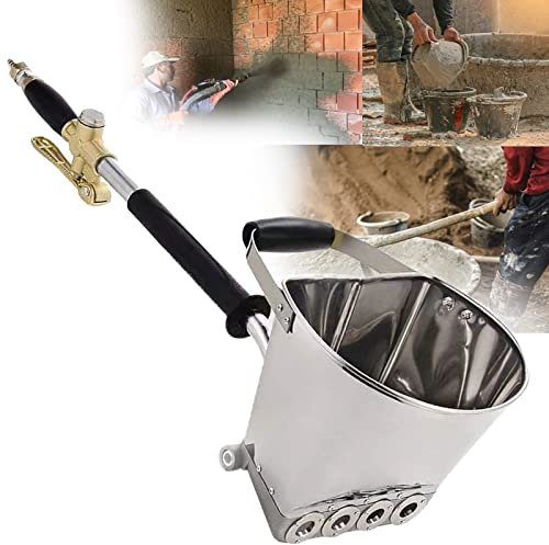 QQXUAN Cement Mortar Sprayer Gun,with 4 Jet Hopper Plaster Concrete,for Plaster Plaster Sprayer Cement Gun,for Wall and Ceiling Stucco Sprayer Spray Gun Hopper Wall