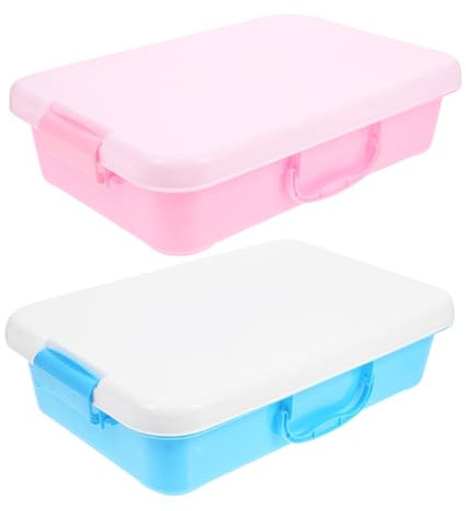 Cabilock Caja De Arena Portátil Con Asa 2 Unidades Arenero De Interior/externo Bandeja De Almacenamiento