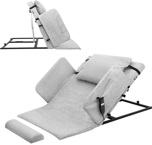 Elektrisch verstellbare Bettrückenlehne, Medizinischer Kissenheber, Rückenstütze verstellbar 2-80º, Maximale Belastung 300 kg, Medizinisches Bett stützt Nacken, Kopf und Taille,WithArmrests