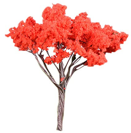 Arbre Artificiel en Plastique Rouge Ambiance Noël pour Terrarium Décoratif