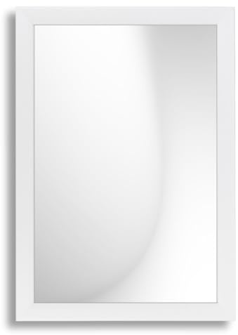 Infantasie N°3 Ganzkörperspiegel mit Rahmen nach Maß 35x180 cm, Weiss Matt | Echtglas, abgerundete MDF-Profilleiste 38 mm foliert, HDF-Rückwand, Aufhängung horizontal/vertikal, handgefertigt