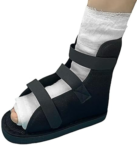 Chaussure de Plâtre Postopératoire Chaussure Ouverture Large pour Pied Plâtré Chaussons Réglabe de Protection de Plâtre Chaussons Pour Fracture de Pied Blessé Entorse