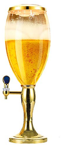 Beer Tower Dispenser 100 Oz Beer Dispenser, Beer Kegerator Mini with Ice Tube Faucet and Lights for Home Bar Pub Party Restaurant, 3L Drink Tower