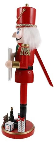 SWOOMEY Wooden Nutcracker Soldier Ornaments Traditional Christmas Decorations Party Supply and Home Office Table Decor Crafted Delicate Design
