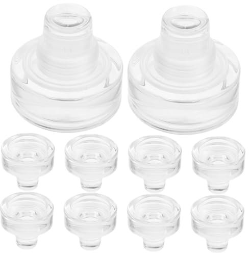 GLEAVI 10 Tapones de Vino T Tipo de Silicona y Vidrio, Herméticos Olor, Ideales para Botellas de Cerveza y Vino Hogar