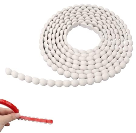 Flexible Molding Trim, 9.7ft Peel and Stick Wall Trim Self-Adhesive White Caulk Strip for Mirror Frame Backsplash Tile Edge Ceiling Cabinet TV Wall DIY Home Decor & Protection