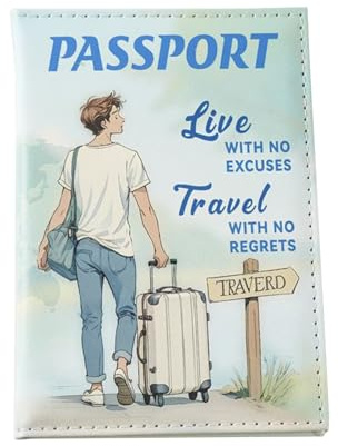 Housse Passeport Étui Passeport Cuir PU | Pochette Accessoire Imperméable Double pour Cartes de Crédit Carte d'Embarquement Femmes Hommes