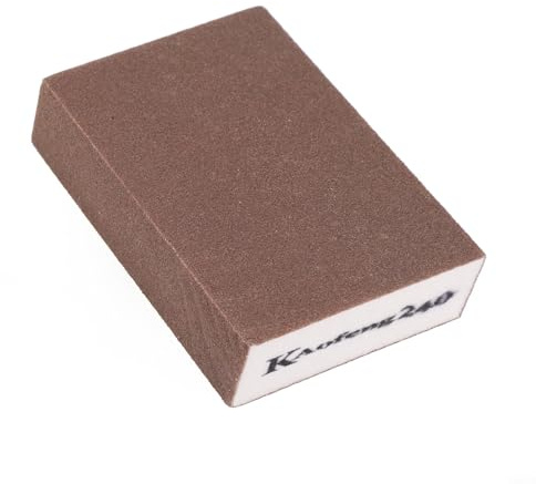 Gdfnmogo Lot de blocs d'éponges de ponçage avec grain 60/80/120/240 pour une utilisation humide ou sèche, patins de ponçage en mousse souple pour bois, métal, peinture, plastique, cloison sèche