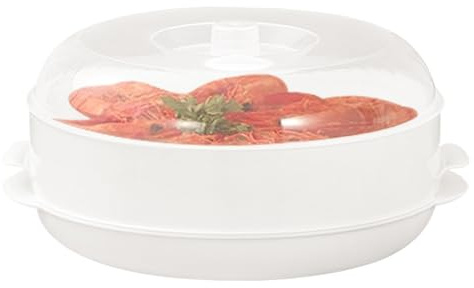 fayarrd Vaporiera per Forno a Microonde | Multifunzionale Impilabile - Cuocitore A Microonde Per Pasti Sani | per Pasto Pranzo Appartamento Riscaldamento Cucina Verdure Casa Preparazione Cibo