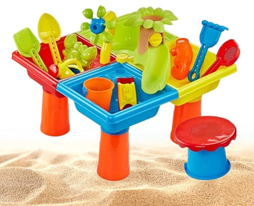 Sand vattenbord för småbarn - utomhus trädgårdsleksak, sensorisk lekaktivitetset, pedagogiska tillbehör | rolig kreativ utforskning fantasispel för pojkar