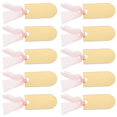 NIYANGLE Etiquetas de Asiento Reservadas para Boda Acrílicas Elegantes con Forma Arqueada, Color Dorado, Fáciles de Usar, Ideales para Eventos y Recepciones Obsequios