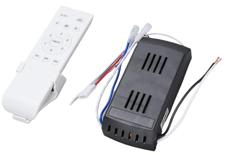 BAOFUYA Kit Telecomando Universale per Ventilatore da Soffitto DC 6 velocità Controller Luce Ventilatore da Soffitto con Timer e Spegnimento Automatico per Telecomando Sostitutivo
