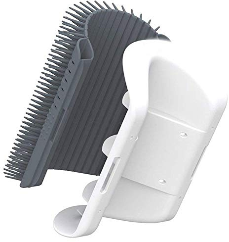 3.0 Plus Doux Auto Toiletteur pour Chat Avec Herbe, Coin de Mur Brosse de Massage, Grattoir Mural, Self Groomer Brosse Massage Chat, Adore se Frotter Tête et Corps, 1 Paquet