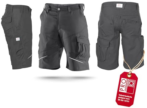 KÜBLER ICONIQ Shorts – Arbeitsshorts mit ergonomischer Linienführung, Multifunktionstaschen, Reflex-Elementen