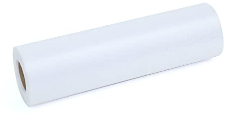 ZADAWERK® Organza - 30 m x 28 cm - Weiß - 1 Rolle - Deko - Meterware Organzastoff - Tischläufer, Geschenk-Schleife, Stola, Accessoire