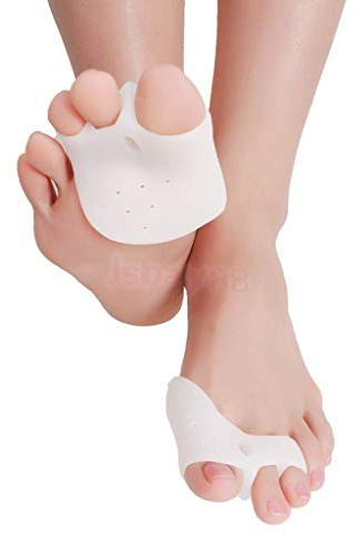 PEDIMEND Pair of Best Gel Toe Separators Protector, Separation of Three-hole Toe Orthosis for Dancers,Yogis & Athletes,Treatment for Bunions Relief, Hammer Toe, Hallux Valgus