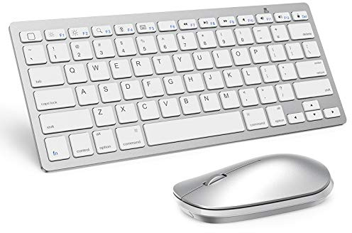 SPARIN Wireless Bluetooth Keyboard and Mouse for iPad (A16) 11th 10th Generation, iPad Air (13/11 inch), iPad Pro 13/12.9/11 inch, iPad 9th 8th Gen, iPad Mini 7th -8.3 inch, Above iOS13- Silver White