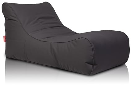 Ecopuf - Master Divano Pouf da Esterno Chaise Longue - Pouf Poltrona con Custodia e Maniglia - Poltrona Relax da Salotto - 115x65x60cm, Grigia M11